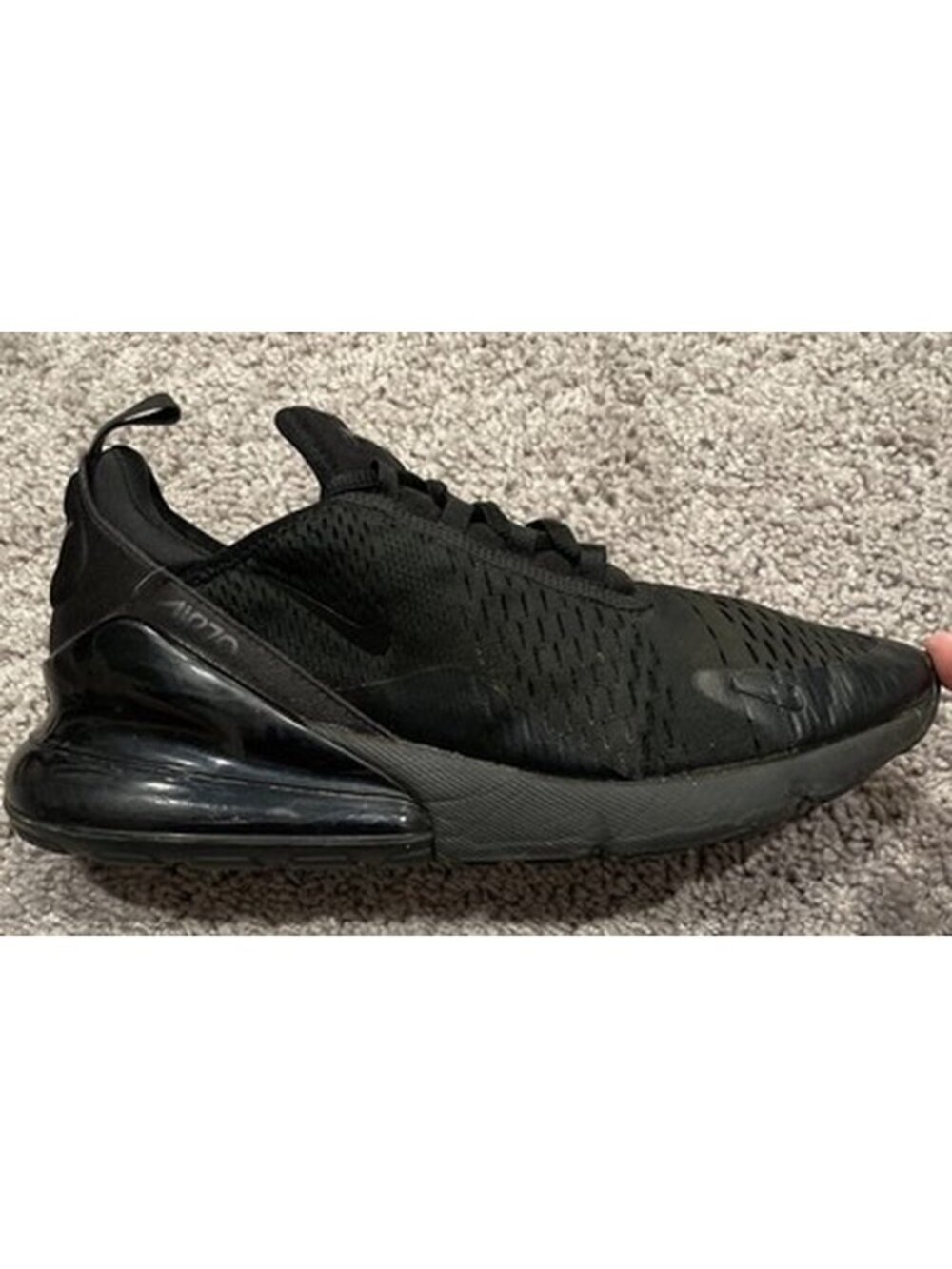 Nike Women's Air Max 270 Running Shoes Triple Black AH6789-006 Women’s Sz 9.5